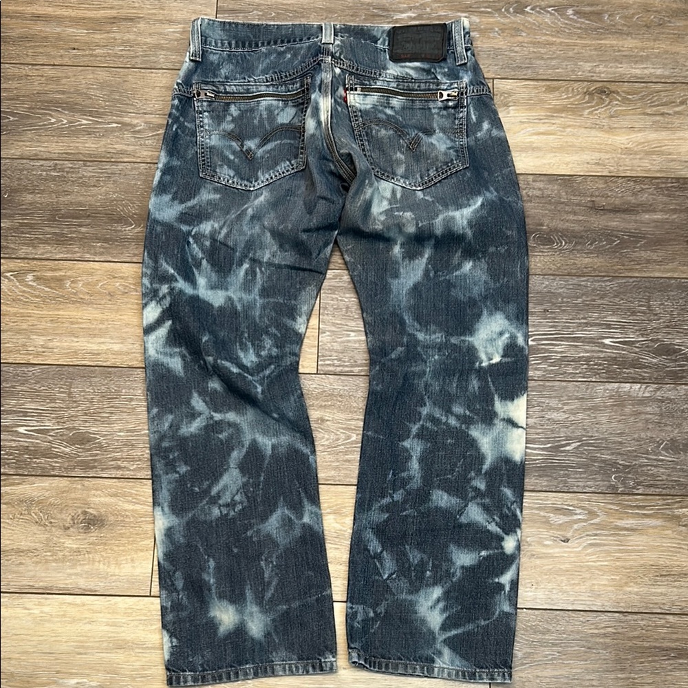 Levi's Blue Tie-Dye Relaxed Men Jeans
